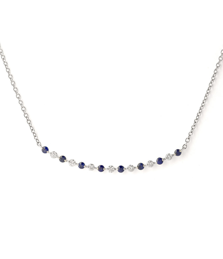 SAPPHIRE AND DIAMOND NECKLACE