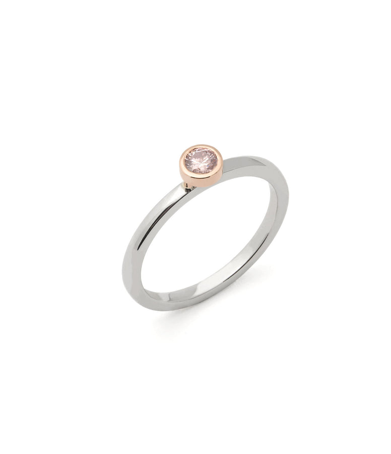 FANCY PINK DIAMOND STACKING RING