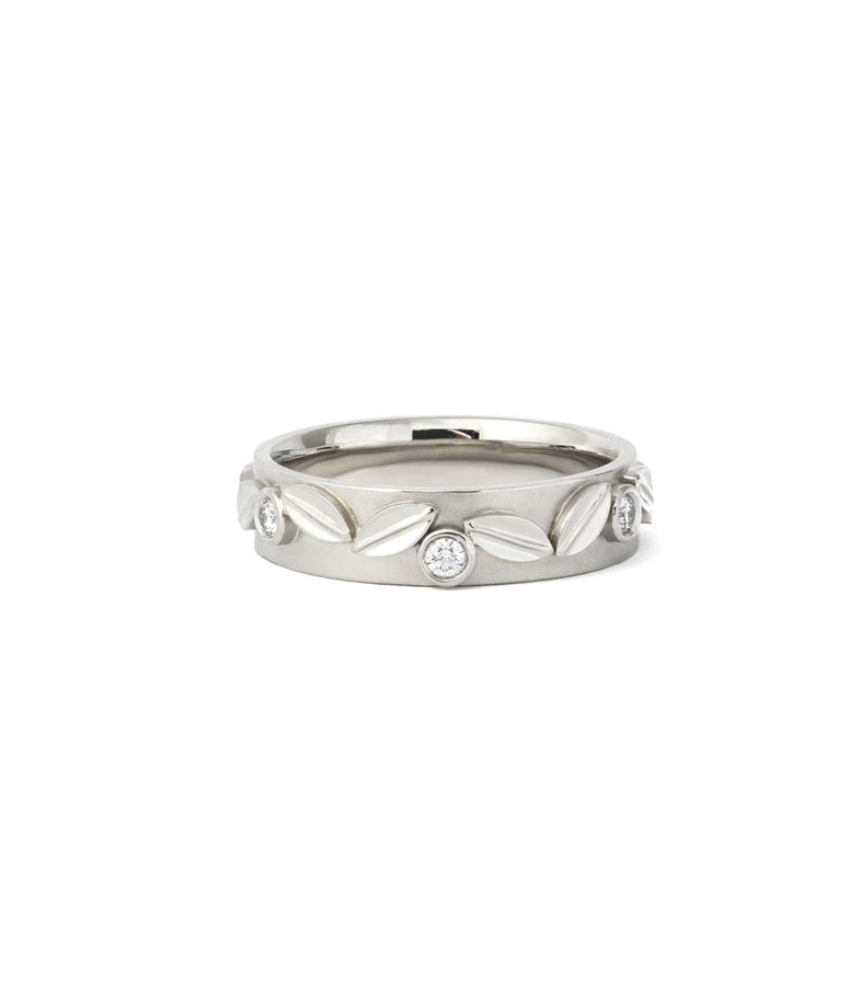LEAF & DIAMOND RING