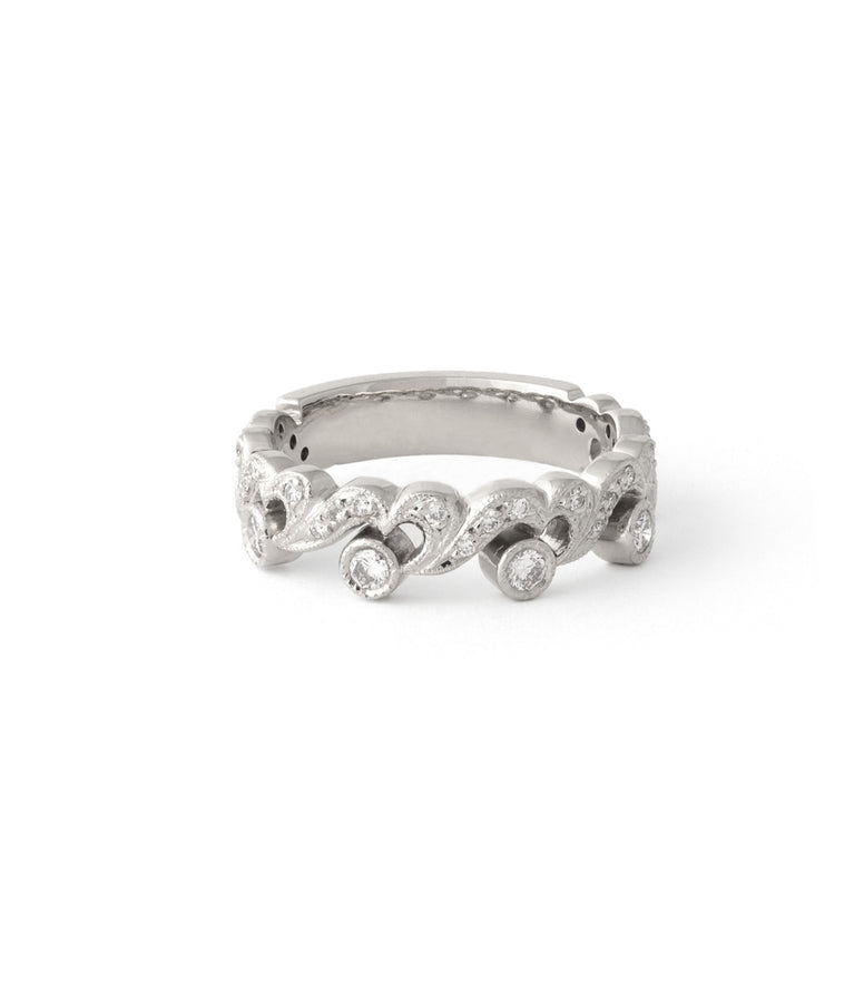 CRESTED WAVES DIAMOND RING