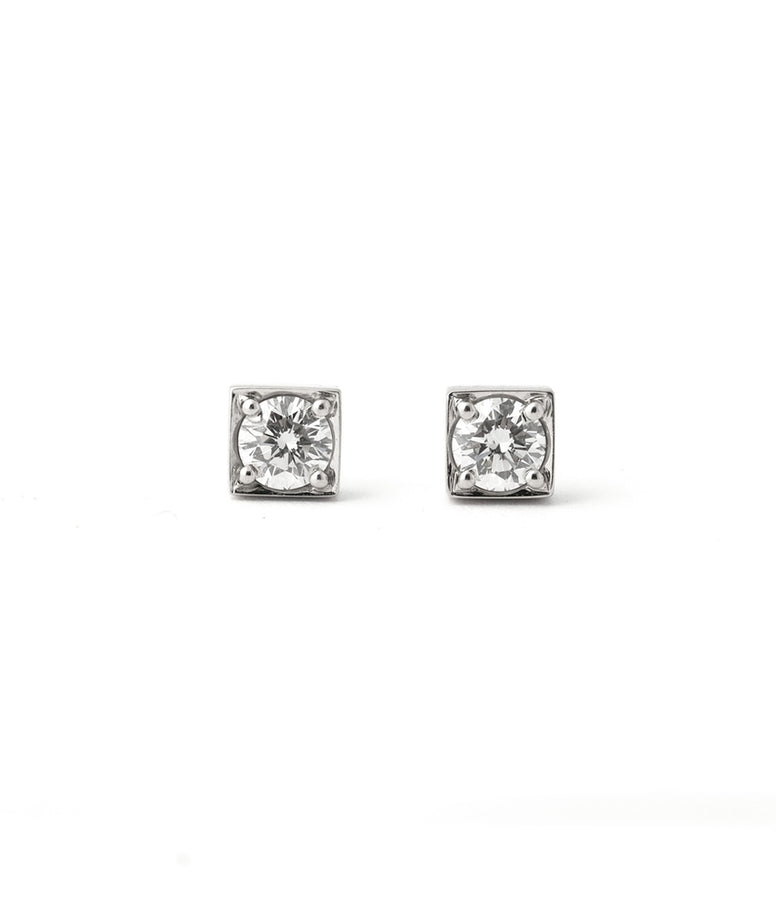DIAMOND IN SQUARE FRAME STUDS