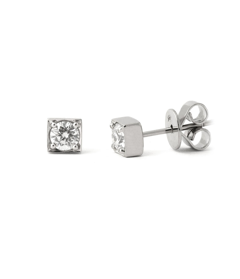 DIAMOND IN SQUARE FRAME STUDS