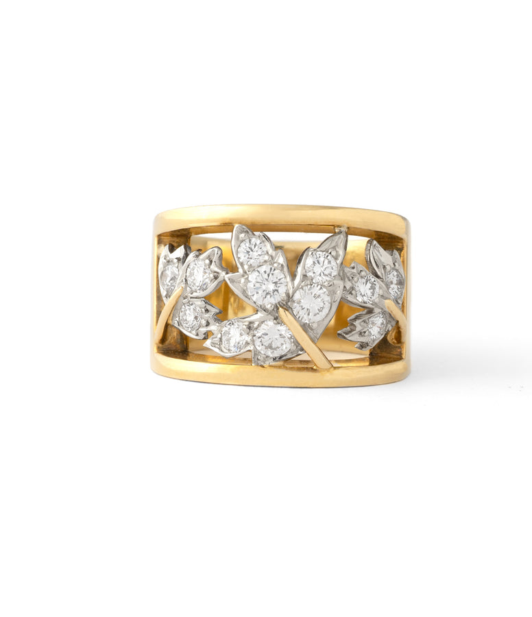 DIAMOND LEAF RING