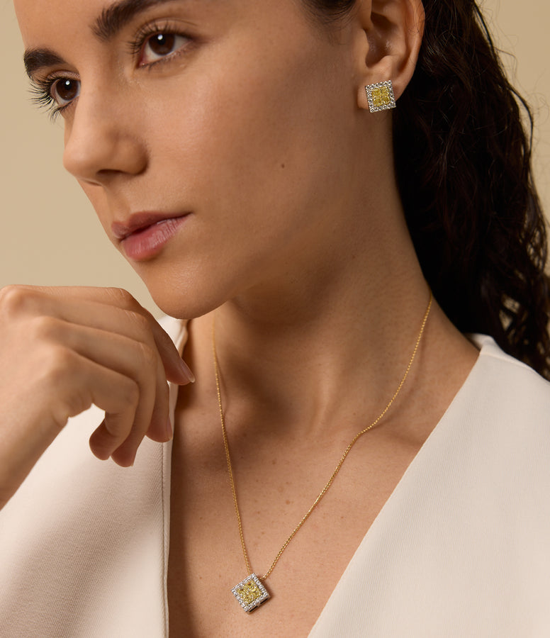 YELLOW DIAMOND EARRINGS