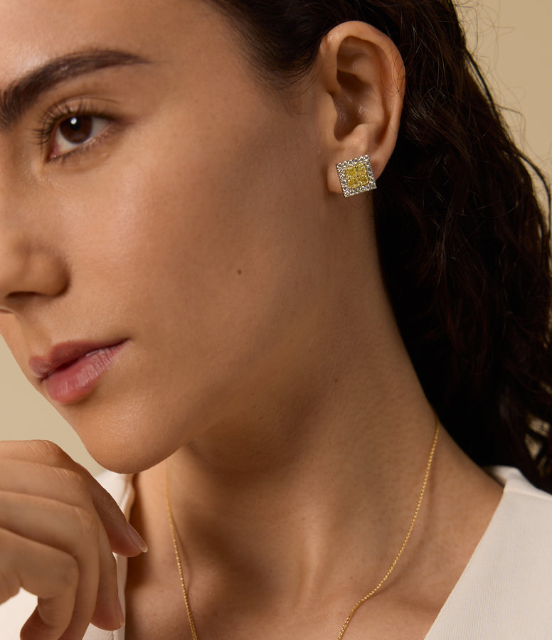 YELLOW DIAMOND EARRINGS