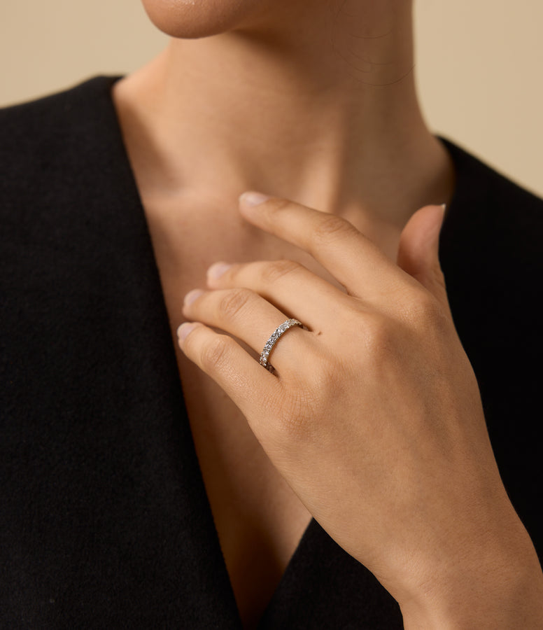 PAVE SET DIAMOND BAND