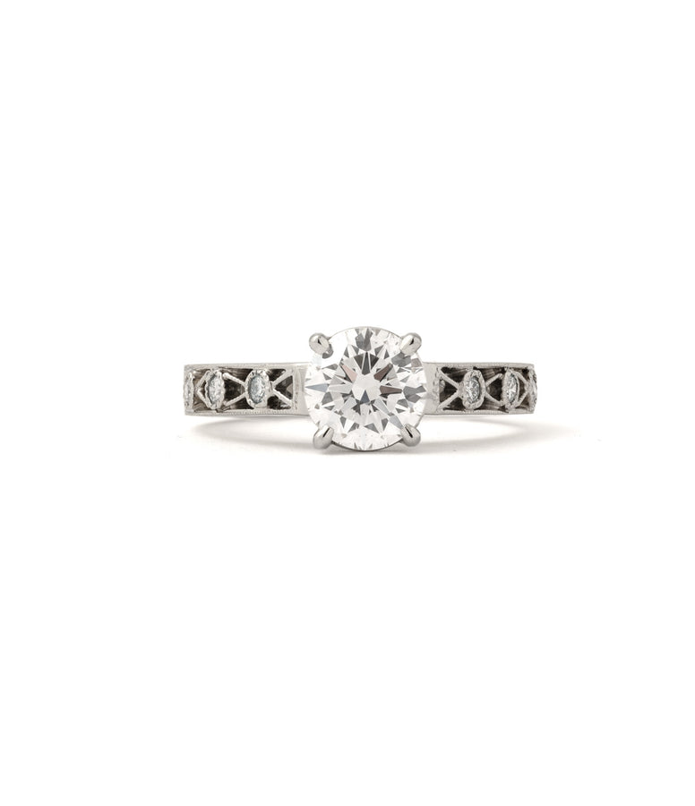 FILIGREE DIAMOND ENGAGEMENT RING