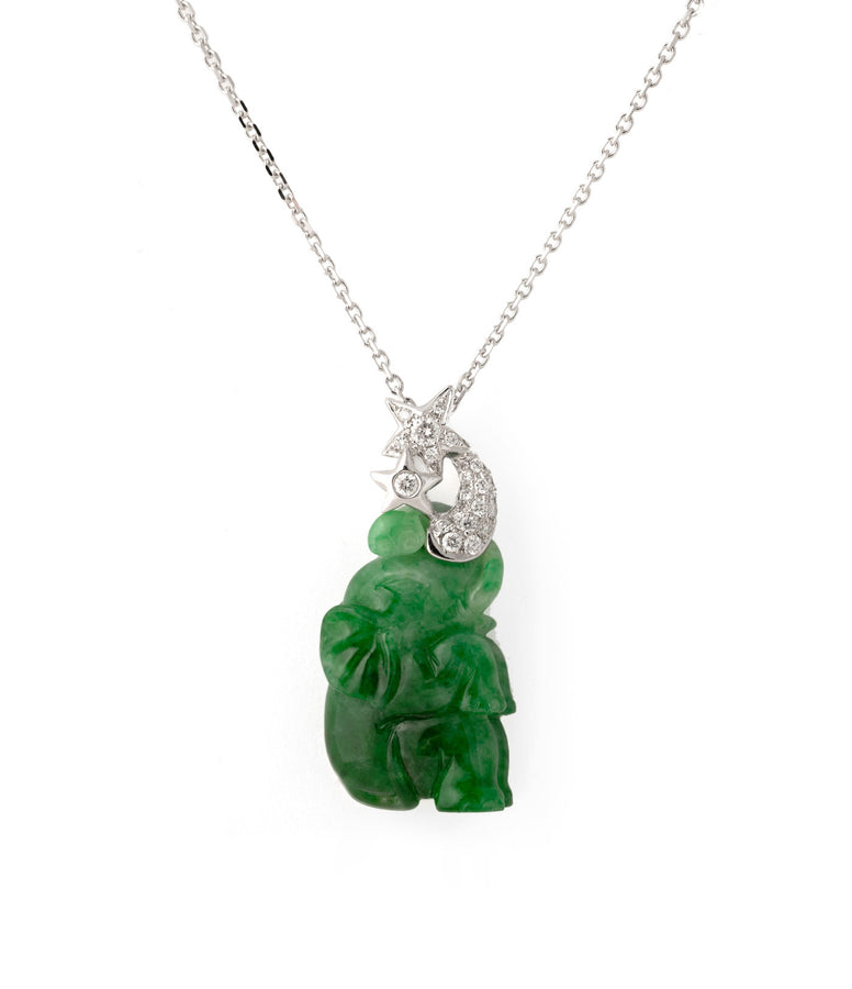 ELEPHANT JADEITE NECKLACE: UNIQUE PIECE N°85