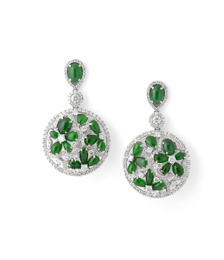 JADEITE & DIAMOND EARRINGS