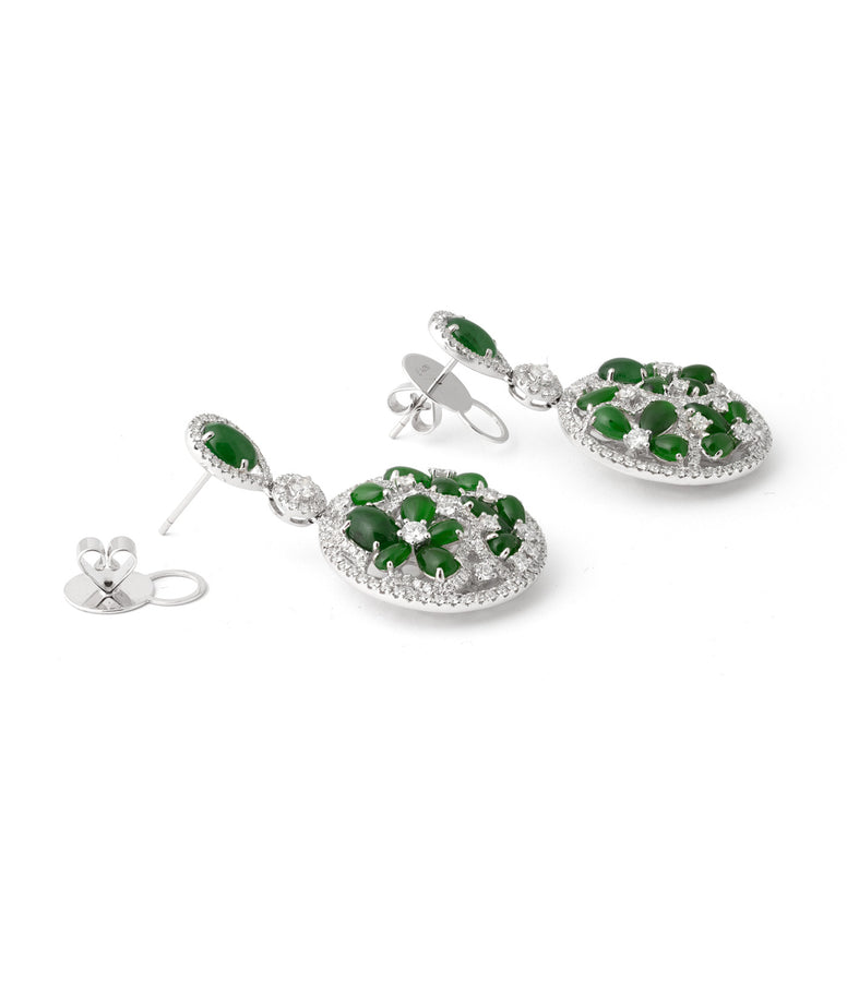 JADEITE & DIAMOND EARRINGS