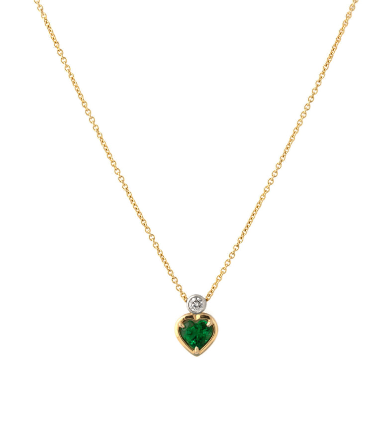 EMERALD HEART SHAPE PENDANT