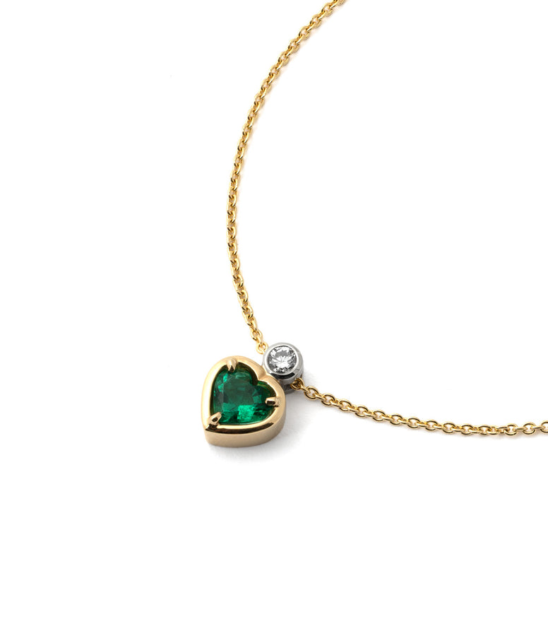 EMERALD HEART SHAPE PENDANT