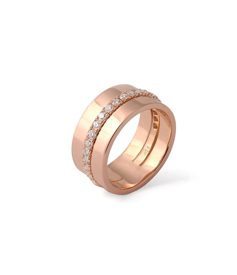 WIDE DIAMOND PAVE BAND