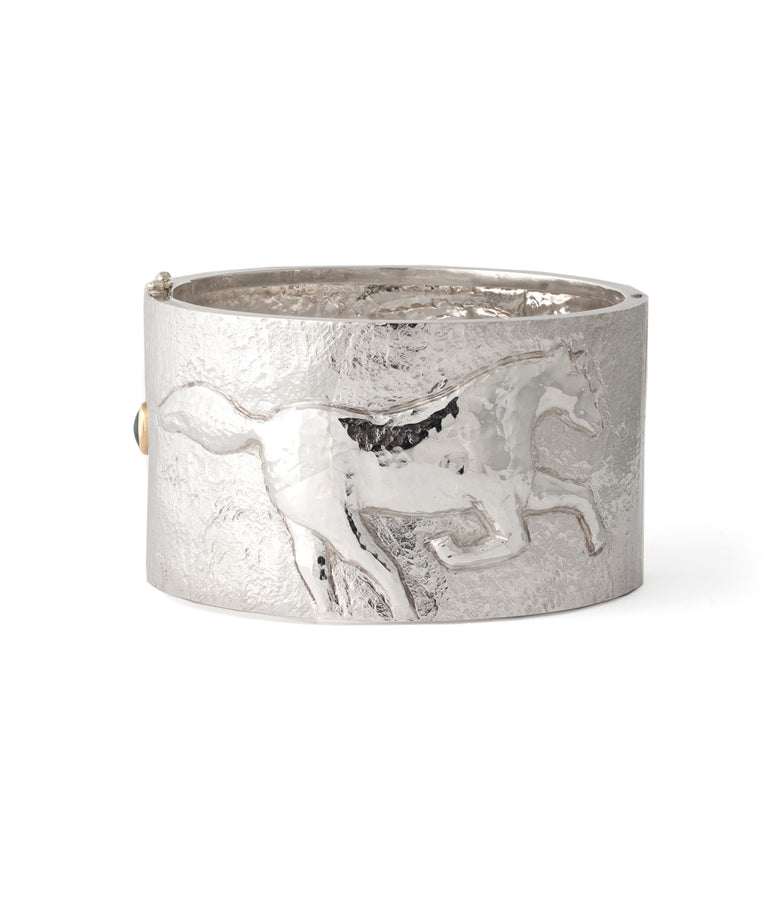 HORSE REPOUSSE BANGLE: : UNIQUE PIECE N°82