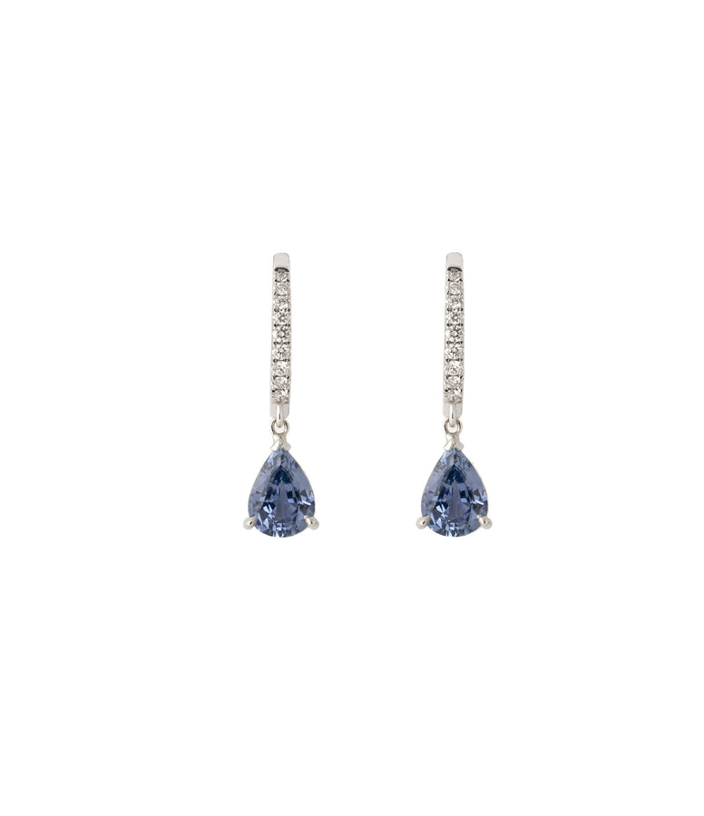 SAPPHIRE AND DIAMONDS EARRINGS