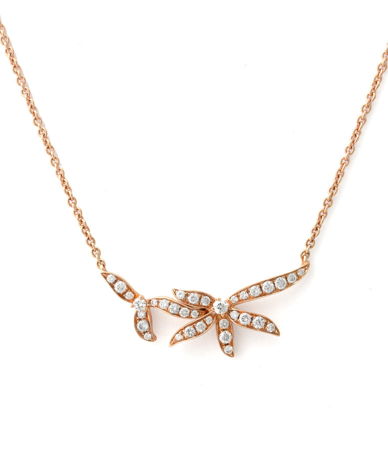 FLOWER PETALS DIAMOND NECKLACE