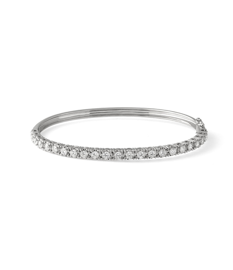 DIAMOND BANGLE BRACELET - WHITE GOLD