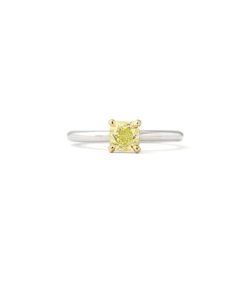 FANCY YELLOW DIAMOND ENGAGEMENT RING