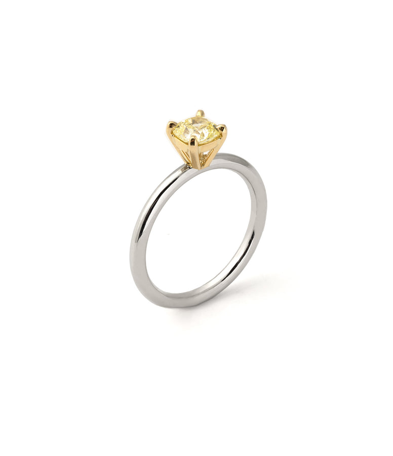 FANCY YELLOW DIAMOND ENGAGEMENT RING