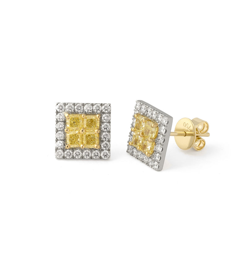 YELLOW DIAMOND EARRINGS
