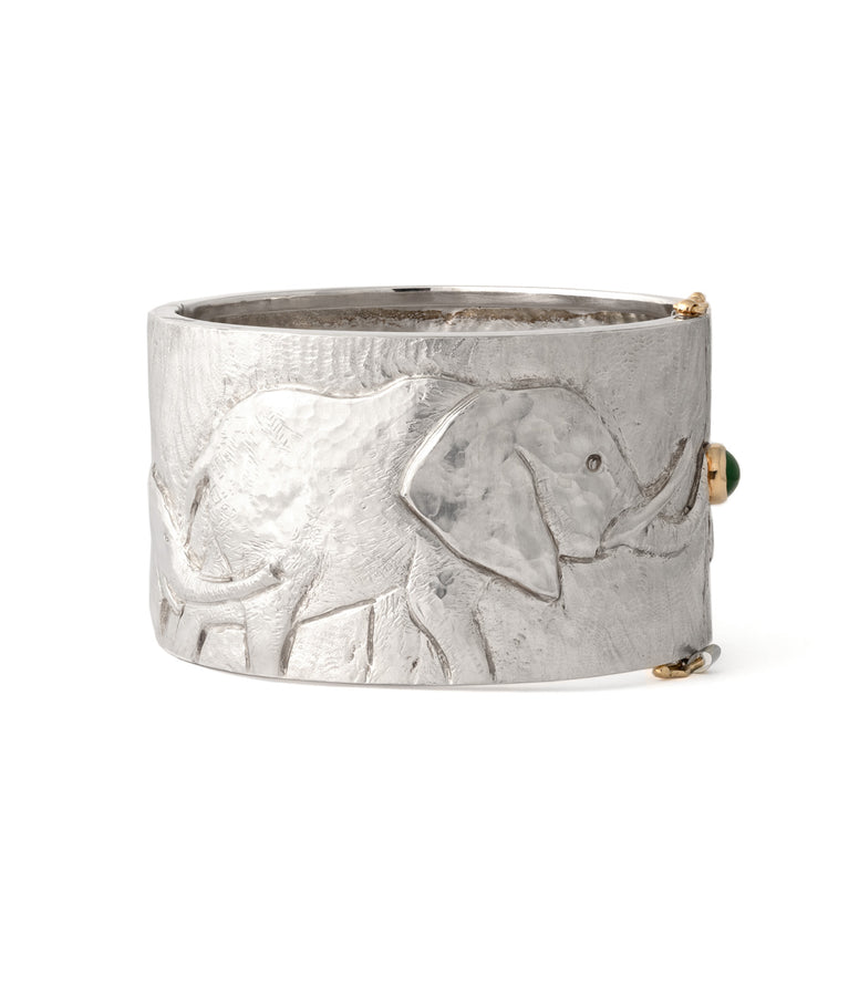 ELEPHANT REPOUSSE BANGLE: UNIQUE PIECE N°80