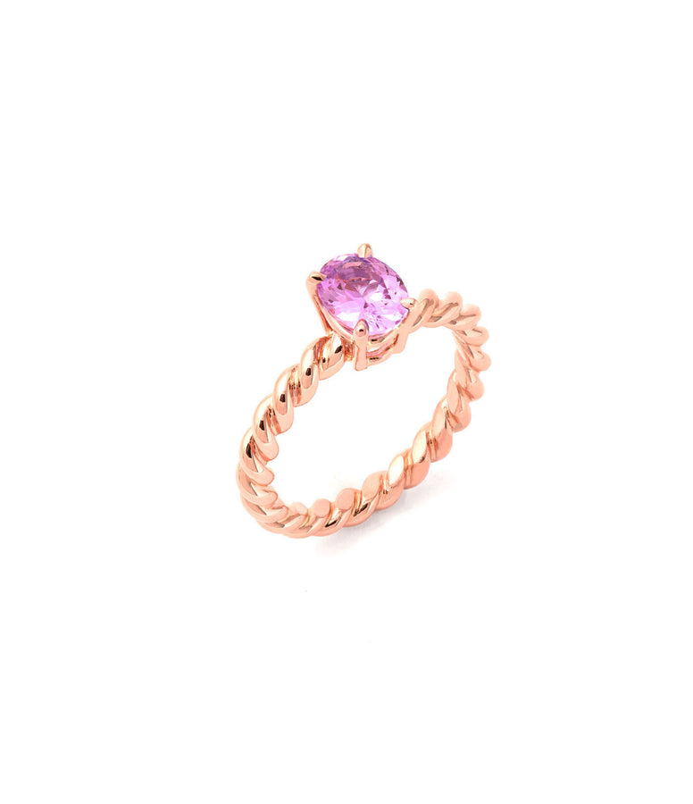PINK SAPPHIRE TWISTED RING