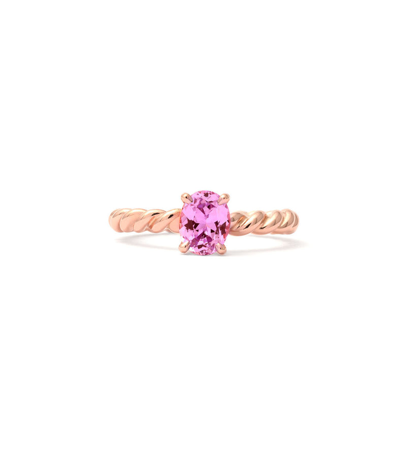 PINK SAPPHIRE TWISTED RING
