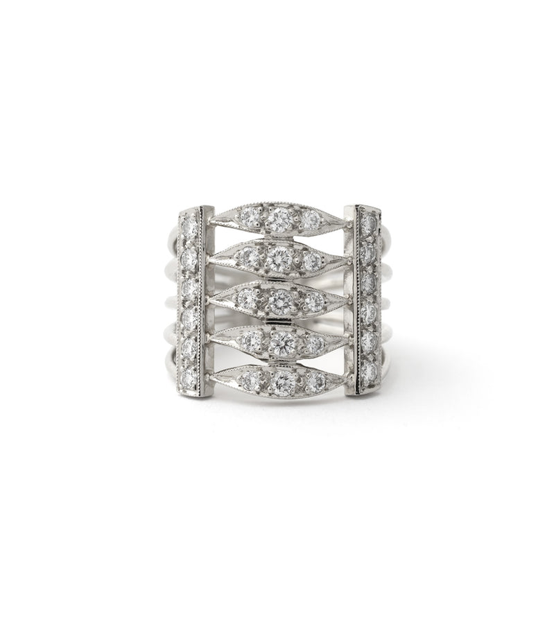 WIRES PAVE DIAMOND RING