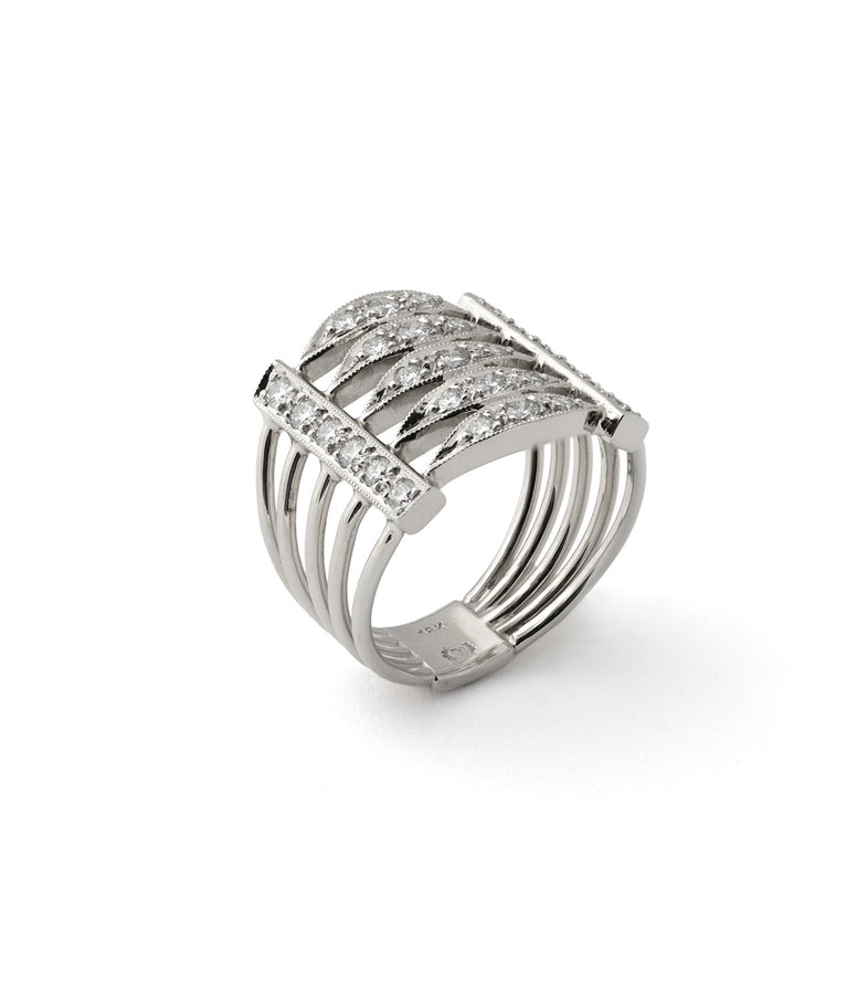 WIRES PAVE DIAMOND RING